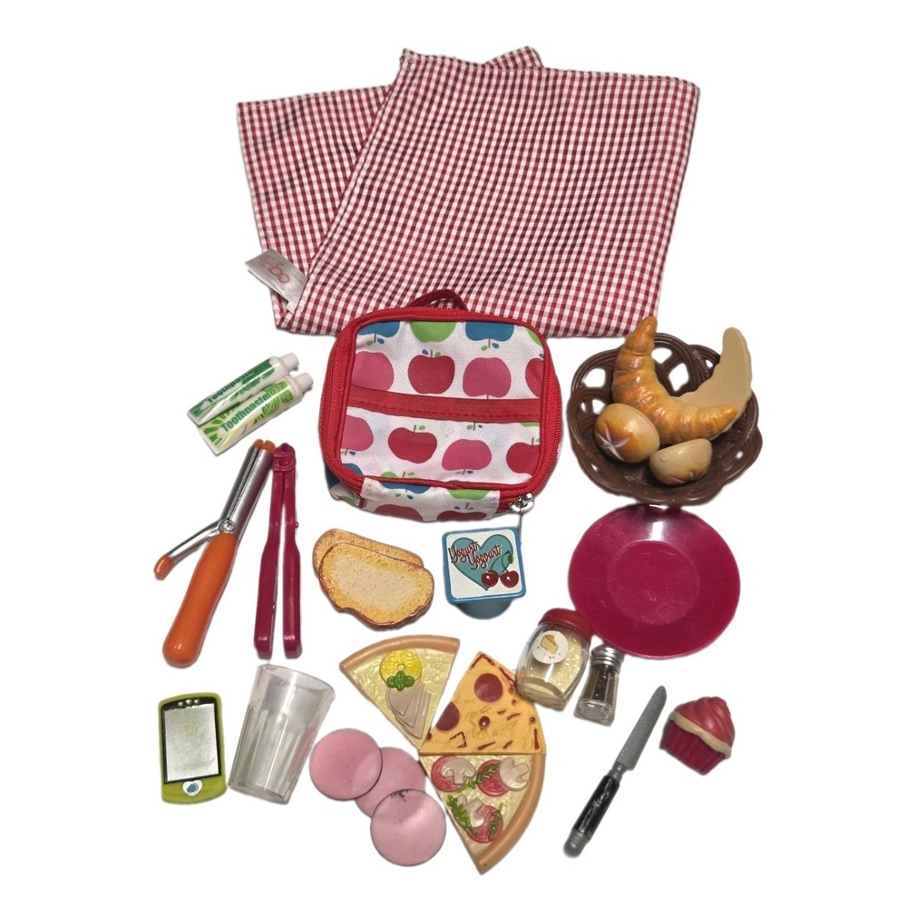 Our Generation 18" Dolls Play Food Picnic Lunchbox Cellphone Accessories